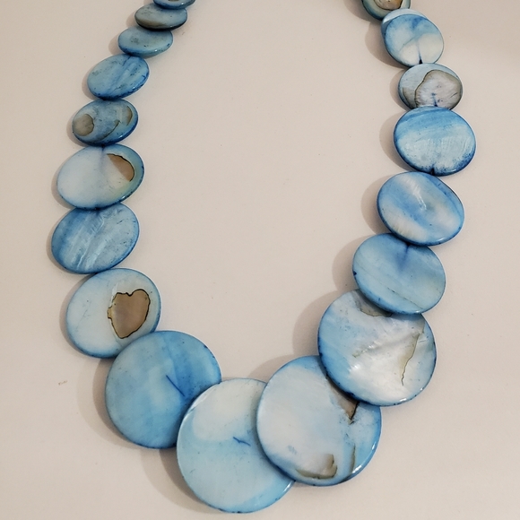 Blue Beaded Necklace - Picture 2 of 3